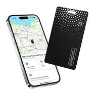 TIMU Smart Air Tag Card, Bluetooth Tracker Compatible con App Buscar Apple (Sólo iOS), 1.7mm Localizador Ultradelgado, IP68 Resistente al Agua, Rastreador Buscador para Cartera, Maletas, Negro