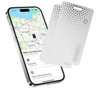 TIMU Smart Air Tag Card, Bluetooth Tracker Compatible con App Buscar Apple (Sólo iOS), 1.7mm Localizador Ultradelgado, IP68 Resistente al Agua, Rastreador Buscador para Cartera, Maletas, 2 Pack Blanc