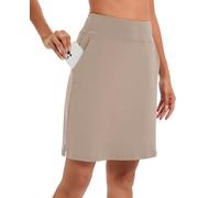 Timuspo Falda deportiva para mujer, hasta la rodilla, con pantalones cortos interiores, falda de tenis atlética con cintura alta, pantalones cortos con pantalones debajo de ella, perfecta para