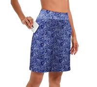 Timuspo Falda deportiva para mujer, hasta la rodilla, con pantalones cortos interiores, falda de tenis atlética con cintura alta, pantalones cortos con pantalones debajo de ella, perfecta para