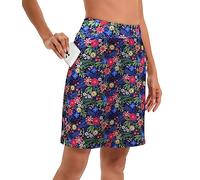 Timuspo Falda deportiva para mujer, hasta la rodilla, con pantalones cortos interiores, falda de tenis atlética con cintura alta, pantalones cortos con pantalones debajo de ella, perfecta para