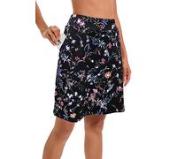 Timuspo Falda deportiva para mujer, hasta la rodilla, con pantalones cortos interiores, falda de tenis atlética con cintura alta, pantalones cortos con pantalones debajo de ella, perfecta para