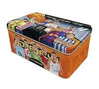 TIN BOX Serie ORO 2025 2026 Liga de futbol, Lata Grande con cartas especiales