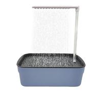Tina de baño de loros, fuente de bombeo automático para pájaros, flujo ajustable, fuente circulante para pájaros y mascotas