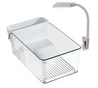 Tina de Pescado, Kit de hábitat de Tanque de Tortuga Completo con área multifunción y Filtro de Agua para Tortugas y Animales acuáticos, Accesorios Accesorios