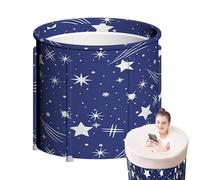 Tina Portátil: Barril De Baño Para Adultos Plegable, Unidad De Ensamblaje Rápido | 27.56x25.59 Pulgadas Bin De Ducha Amigable Con El Viaje, Tapón De Drenaje Integrado, Recipiente De Agua Aislado Habil
