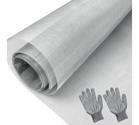 TINA Rollo Malla de Alambre de Acero Inoxidable 304 Malla Metalica Fina 40X200cm Malla Mosquitera Metalica Malla Fina para Ventilación, Filtración, a Prueba de Insectos y Roedores (40 Mesh)