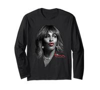 Tina Turner Airbrush Red Lips and Sparkle Manga Larga