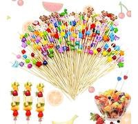 TINA.WIN 200 Piezas Palos De CóCtel Palillos Para CóCteles Palillos Decorativos Para Aperitivos Para Frutas, Postres, Ensalada，Bar, CumpleañOs Y Fiestas