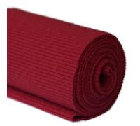 TinaKim Tarjeta de muestra de tela de punto de canalé de algodón, material de ajuste de puños (110 x 20 cm, rojo oscuro 15)