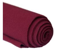 TinaKim Tejido de punto acanalado, cintura y puños de cuello (110x50cm, Rojo púrpura 16)