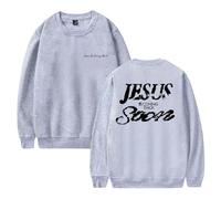 TINASI Josiah Queen Jesus Is Coming Back Soon Merch - Sudadera unisex informal de manga larga con cuello redondo, gris, S