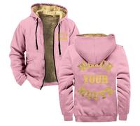 TINASI Josiah Queen Watch Your Mouth - Sudadera con capucha y cremallera, unisex, manga larga, abrigo urbano, rosa, L