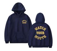 TINASI Josiah Queen Watch Your Mouth - Sudadera unisex de manga larga informal, azul marino, XXL