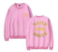 TINASI Josiah Queen Watch Your Mouth - Sudadera unisex informal de manga larga con cuello redondo, rosa, XL