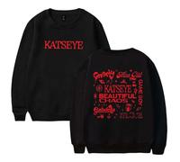 TINASI Katseye Beautiful Chaos - Sudadera unisex informal de manga larga con cuello redondo, Negro, XL