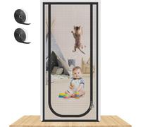 TINBOSE Mosquitera for Puerta de balcón, 90 x 200 cm, Gruesa, for salón, Dormitorio, Cocina, terraza, Resistente a arañazos, con Cremallera(100x220cm)