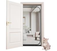 TINBOSE Puerta Mosquitera con Cremallera De 85 X 205 Cm For Gatos, Puerta De Cortina De Plástico con Cremallera Recta, Puerta Mosquitera Reforzada For Mascotas.(70x200cm)
