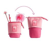 Tinc Estuche plegable de pie | Estuche de lona resistente | Estuche para lápices | Estuche para lápices y lápices | Rosa