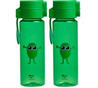 Tinc Kids' Hugga Tribal Character Design Flip and Clip Lockable Leak-Proof Water Bottle, Green, 500 ml (Paquete de 2)