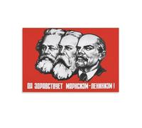 TINCHEW Marx - Engels - Lenin - Póster de propaganda soviética, tapiz de pared para dormitorio, decoración del hogar, sala de regalo, estética, 30 x 45 cm