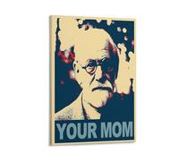 TINCHEW Póster de Sigmund Freud con texto en inglés «Your Mom» (20 x 30 cm)