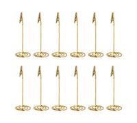 Tincogo 12pcs titular Memo Holder Clip foto titular tabla número portatarjetas del lugar Oro