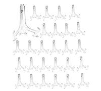 Tincogo Claro plástico caballetes o soportes de placa/soporte para mostrar imágenes u otros elementos en las bodas, decoración para el hogar 5 inch(24 pack