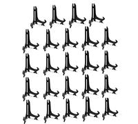 Tincogo Negro plástico caballetes o soportes de placa/soporte para mostrar imágenes u otros elementos en las bodas, decoración para el hogar 4 inch(24 pack