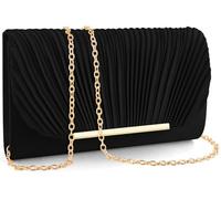 TINDTOP Bolsos de mano para mujer, bolsos de noche para boda, fiesta, cóctel, graduación, cruzado, bolsa de hombro tipo sobre, A-Negro