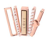 TINEASUR 1 Juego dijes de metal para reloj bucle de anillo de correa de reloj bandas de manzanas relojes personalizados ver pulseras encanto mini correa de reloj encantos para reloj