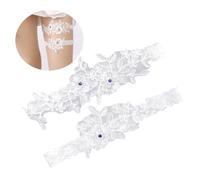 TINEASUR 1 Par para el baile de graduación nupcial cinturón de boda ligas para la novia Beige