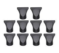 TINEASUR 10 Boquillas Concentradoras Negras para Secador de Pelo, Accesorio Reutilizable de Pp y Pc, Pack de 10 Piezas para Estilismo Profesional
