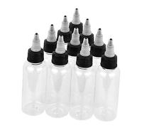 TINEASUR 10piezas Botellas De Tinta Transparentes De Pack Para Almacenamiento De Pigmentos Material Para Tatuadores y Manualidades