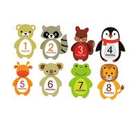 TINEASUR 12 Hojas Infantil Pegatinas Bebé Pegatinas Panza De Bebe Animal Recién Nacido Pegatinas Pegatinas Mensual Pegatinas Marco De Fotos De Bebe De 12 Meses