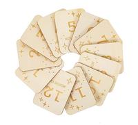 TINEASUR 12piezas Tarjetas De Crecimiento De Madera Rodajas Decorativas Tarjetas De para Registrar El Desarrollo Hermosas