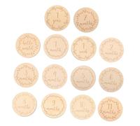 TINEASUR 14piezas Discos De Madera para De Bebés Accesorios Fotográficos para Nacidos Momentos Especiales El Primer Año
