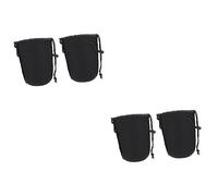 TINEASUR 2 Juegos De Bolsas De Neopreno para Lentes De Cámara Estuche con Cremallera Ajuste Universal para Lentes DSLR Tamaño Y Elástico 2 Unidades.
