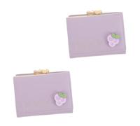 TINEASUR 2 Piezas Billetera Plegable para Mini Carteras Mini para el Bolso Mini Monedero monederos de portamonedas Bolsa de Almacenamiento Monedero para Metal