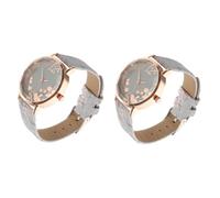 TINEASUR 2 Piezas Mirar Reloj de Ocio Ver Mujeres Relojes de Cuarzo para niñas ógico Floral es Mujer es de Mujer de niña decoración de de Pulsera Vidrio Blue