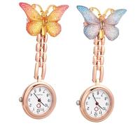 TINEASUR 2 Piezas Reloj De Cuarzo Enfermeras Colgando Reloj Hanging Nurse Pocket Watch Colgante De Enfermera De a De Bolsillo De ía Aleación