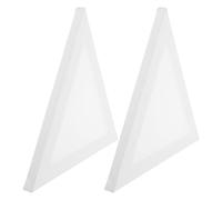 TINEASUR 2 Piezas Tablero de Pintura Creativa Triangular de Algodón para Pintar, Lienzo Decorativo Blanco Permanencia y Estabilidad Adecuado para Estudiantes y Artistas en DIY