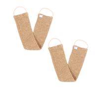 TINEASUR 2 piezas Toalla Exfoliante para Espalda Cinturón de Baño de Yute y Ramio y Duradero Limpiador Corporal Portátil para Ducha y Masaje Elimina Piel Muerta y Aspereza para Uso