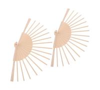 TINEASUR 2 Piezas Varillas de Madera para Abanicos de 23cm con Orificios Preestablecidos y Remaches, Fácil Montaje y Apertura Estable para Talleres y Manualidades