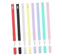 TINEASUR 2piezas Accesorios De Silicona Diseño De Cabeza De Gato para Pencil Negro y Blanco Funda Compatible y Estilo Divertido