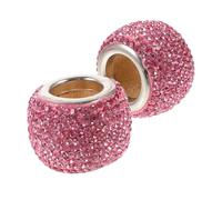 TINEASUR 2piezas Anillo Decorativo Para Reposacabezas De Coche Color Rosa Material Brillante Para Decorar El Interior Del Coche Accesorios Ostentosos