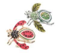 TINEASUR 2piezas Broche De Abeja De Verano Broches De Solapa De Forma De Animal Conjunto De Broches De Moda Para Mujeres Decoración De Sombrero y Abrigo