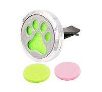 TINEASUR 2piezas Difusor De Esencial De Automóvil Forma De Huella De Perro Con Clip Para Ventilación Incluye Almohadillas De Color Aleatorio Ambientador Para Rejilla De Aire Decoración