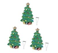 TINEASUR 3 Piezas Ambientador Navideño Coche De Vacaciones Dentro Del Adorno Relleno De Bolsas De Navidad Accesorios De Coche De Navidad Clips De Ventilación De Navidad Árbol De Navidad