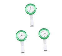 TINEASUR 3 Piezas Reloj de Bolsillo de Enfermera de Chicas Accesorios de Enfermera Relojes de enfermeria para Enfermeras Ver Fob Reloj de Enfermera Reloj de Bolsillo portátil Green